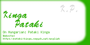 kinga pataki business card